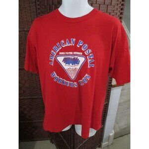 Vintage 90's American Postal Workers Union T shirt Size XL USPS Double Sided